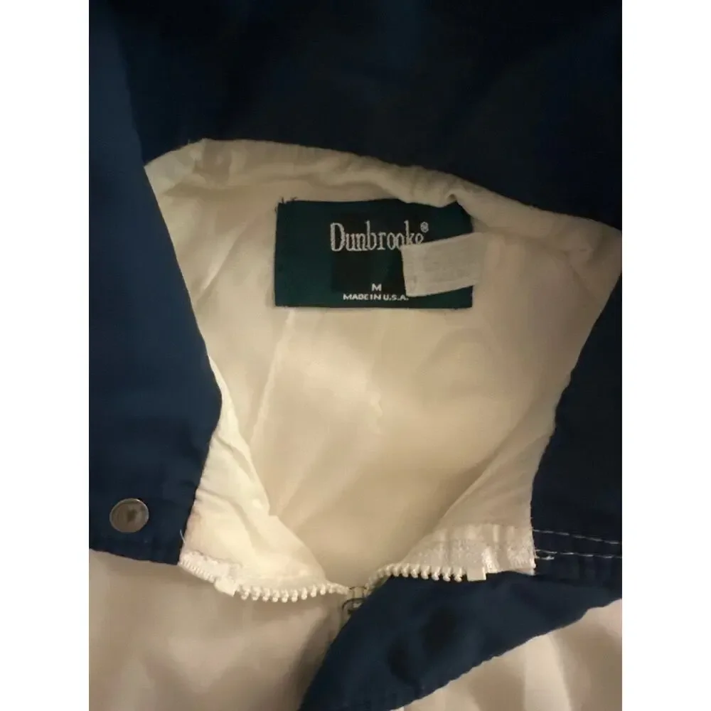 Vintage Dunbrooke Brunswick Max Bowling Jacket Mens M Red White Blue USA 80s